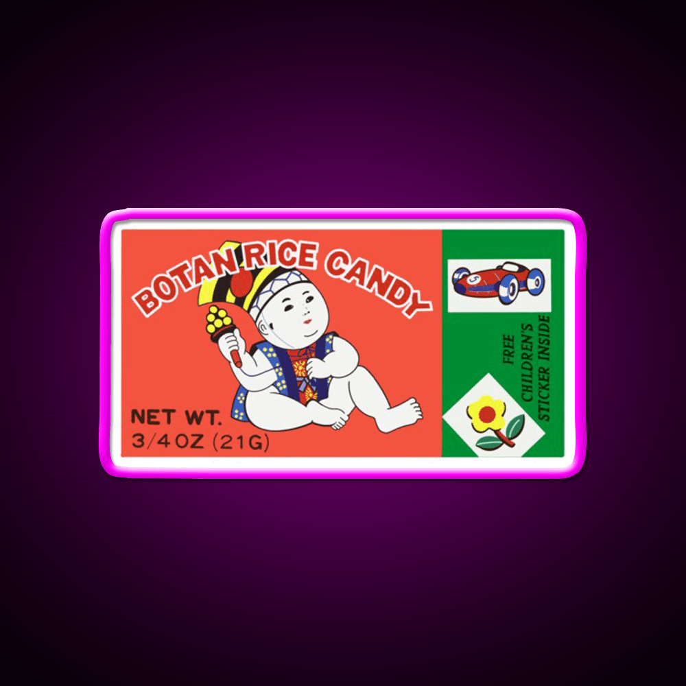 Botan Rice Candy Snack Food Led Neon Sign Rgb Color - Shineneon