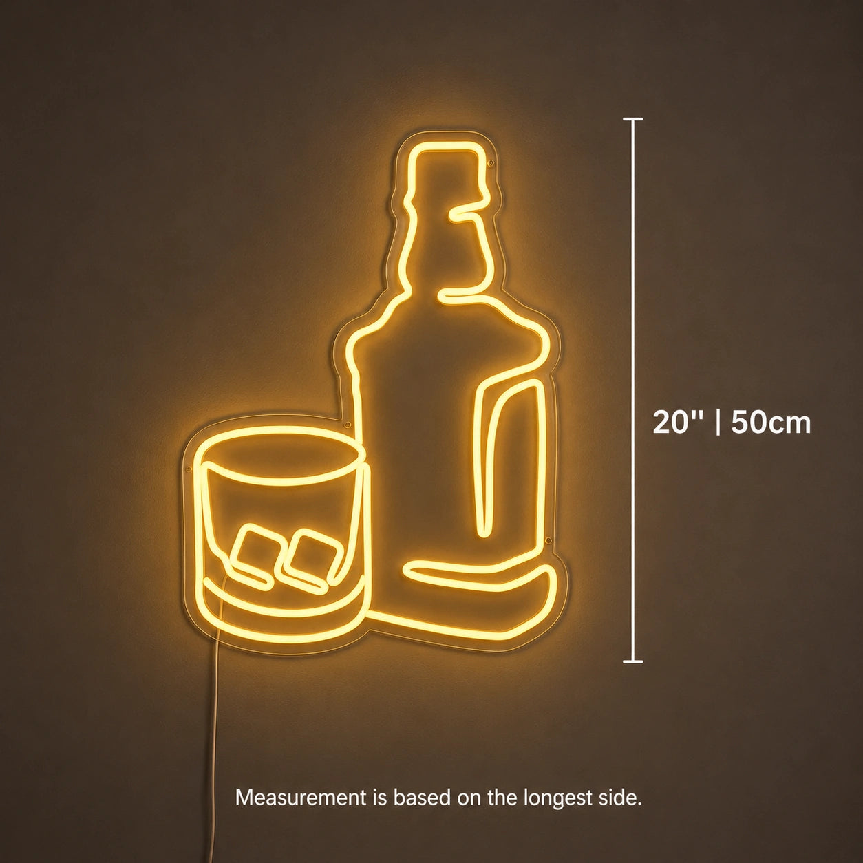 Bottle And Tumbler Neon Sign LED Neon Sign size image
