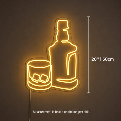 Bottle And Tumbler Neon Sign LED Neon Sign size image