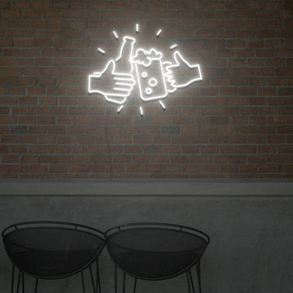 Bottle Beer And Glass Beer For Bar Neon Light Signs For Wedding Bar Party | Shineneon