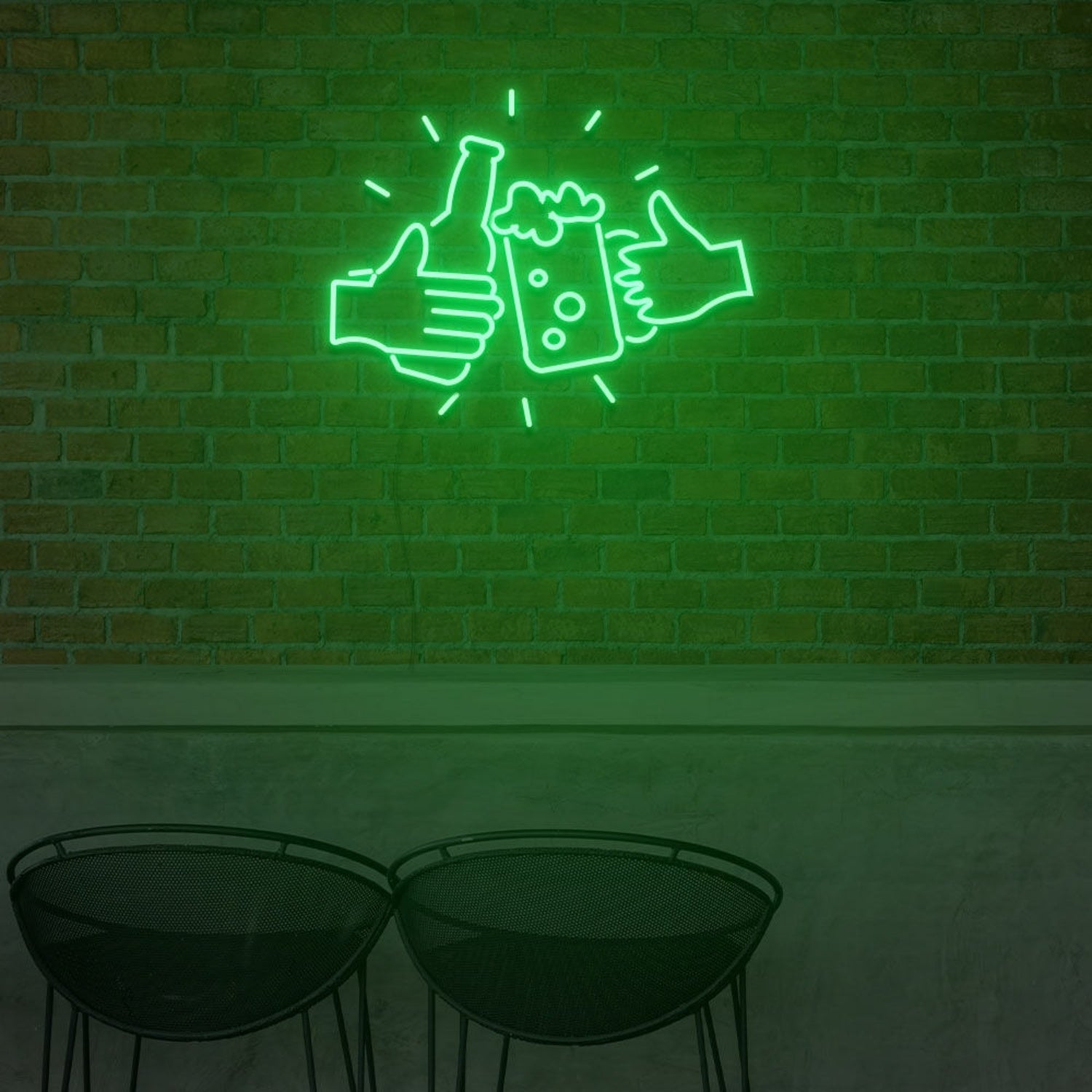 Bottle Beer And Glass Beer For Bar Neon Light Signs For Wedding Bar Party | Shineneon