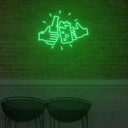 Bottle Beer And Glass Beer For Bar Neon Light Signs For Wedding Bar Party | Shineneon