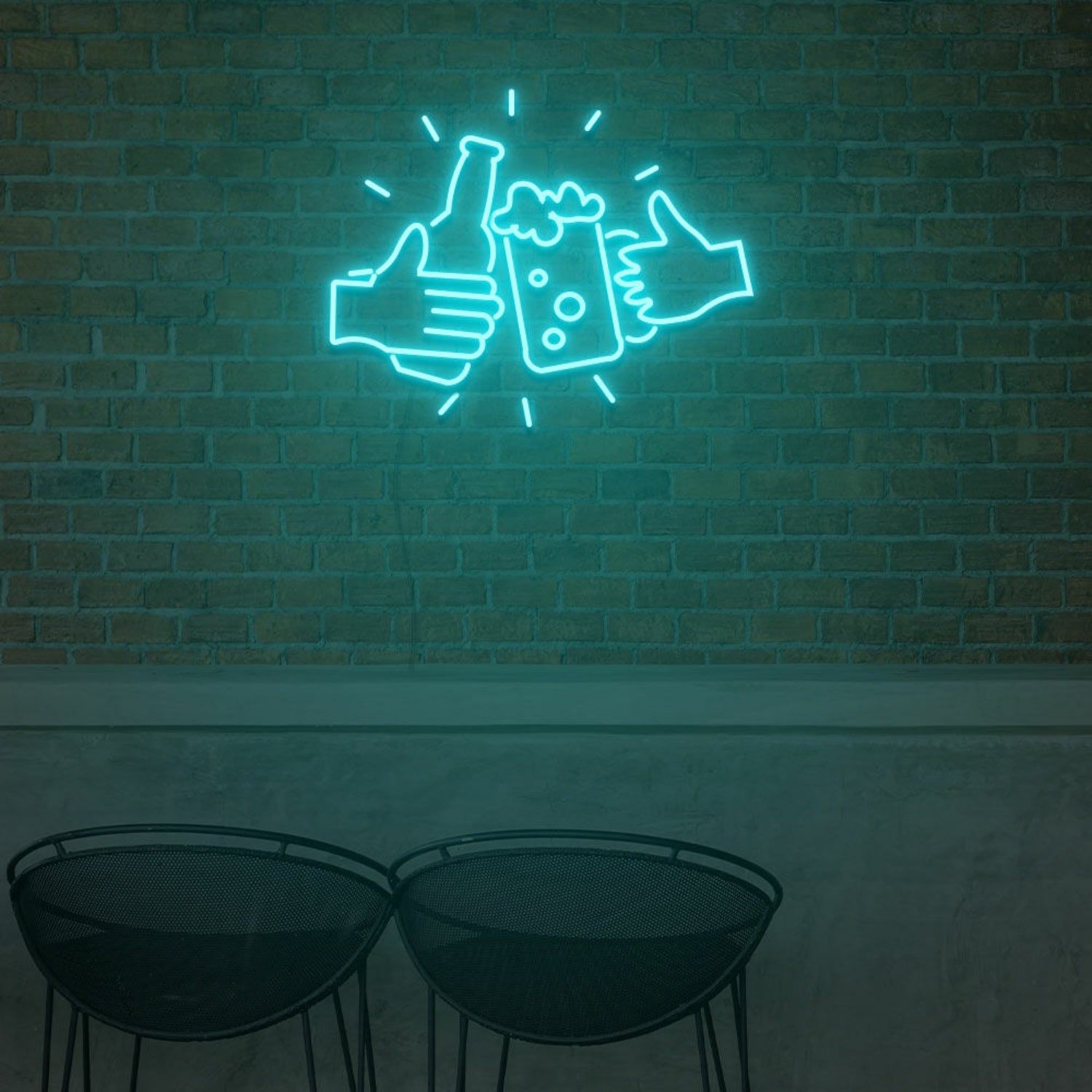 Bottle Beer And Glass Beer For Bar Neon Light Signs For Wedding Bar Party | Shineneon