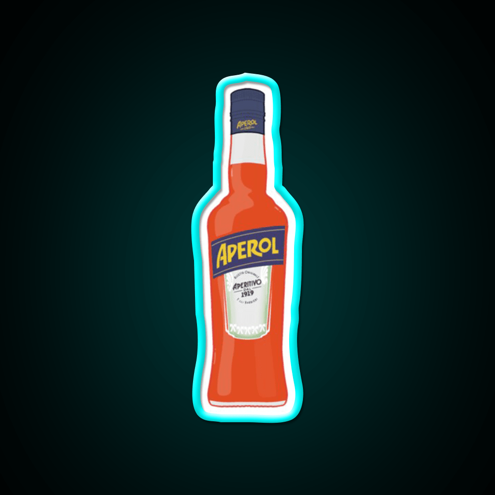 Bottle Of Aperol Cocktail Bar Decor Led Neon Sign Rgb Color - Shineneon
