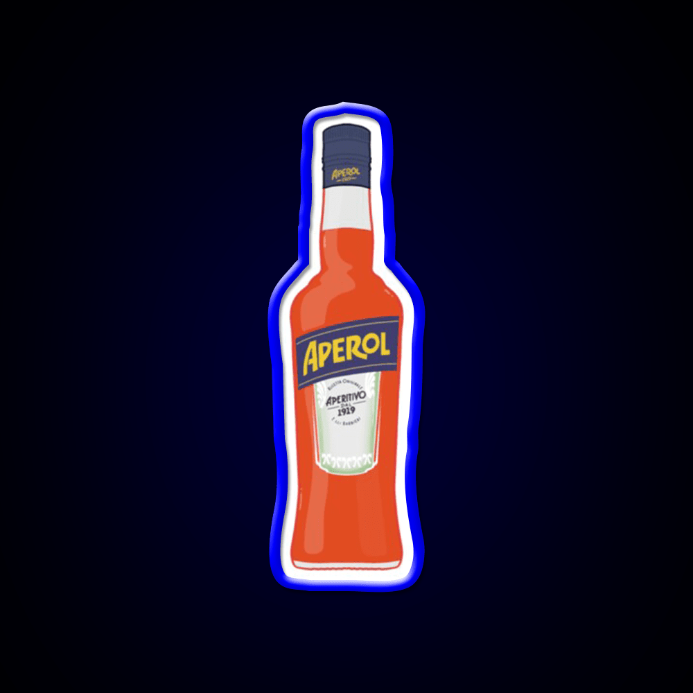 Bottle Of Aperol Cocktail Bar Decor Led Neon Sign Rgb Color - Shineneon