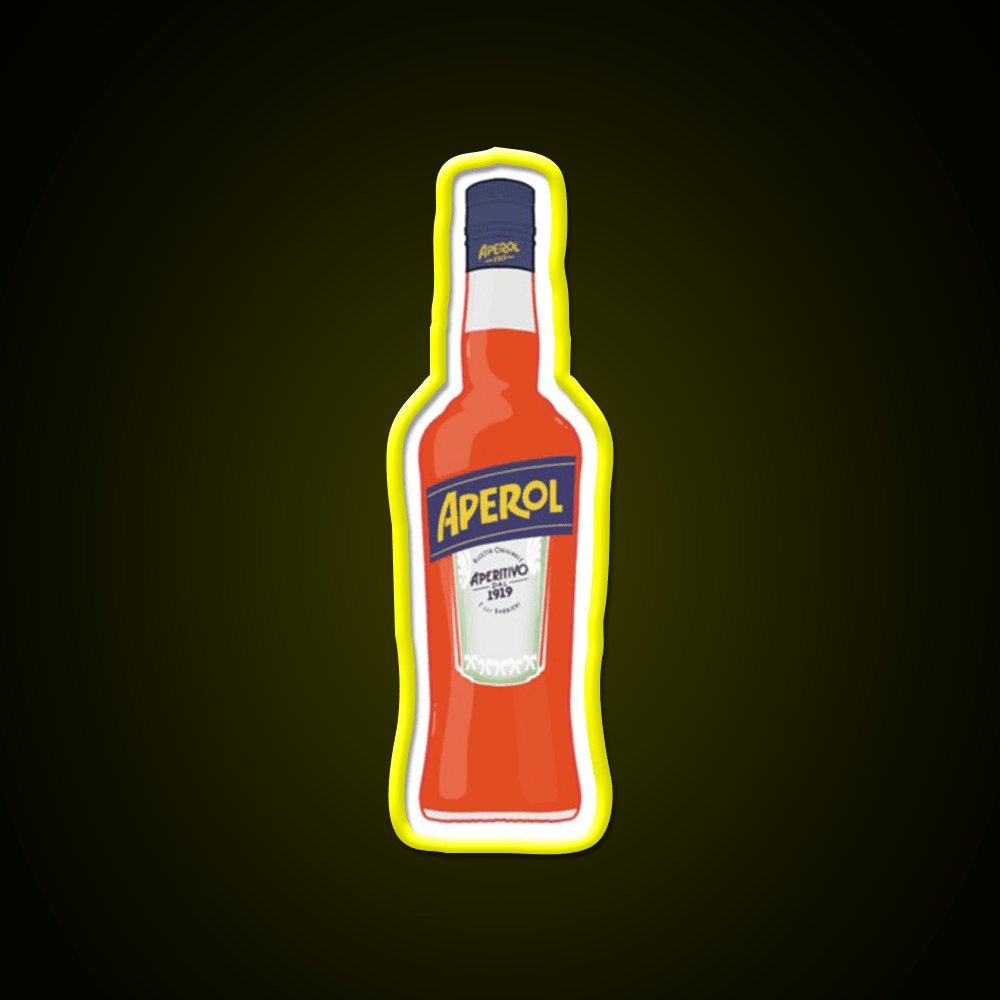 Bottle Of Aperol Cocktail Bar Decor Led Neon Sign Rgb Color - Shineneon