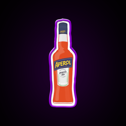 Bottle Of Aperol Cocktail Bar Decor Led Neon Sign Rgb Color - Shineneon