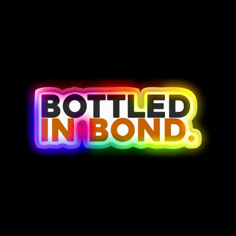 Bottled In Bond Cocktail Bar Decor Led Neon Sign Rgb Color - LED neon sign close-up detail