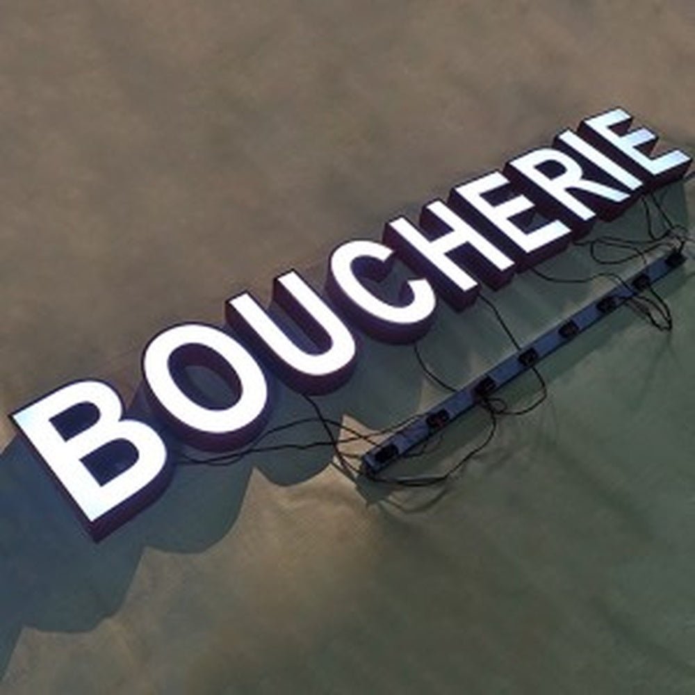 Boucherie 3D Frontlit Channel Letters Led Light Sign - Shineneon