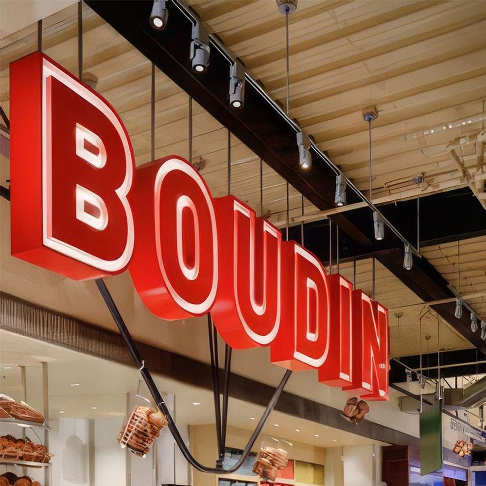 Boudin 3D Front And Back Lit Letters Metal Led Sign - Shineneon