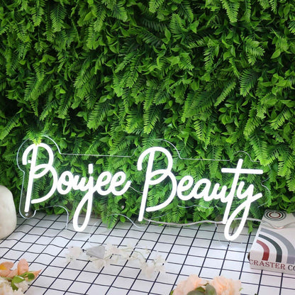 Boujee Beauty White Led Neon Sign - Shineneon