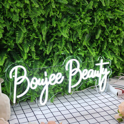 Boujee Beauty White Led Neon Sign - Shineneon