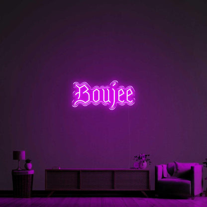 Boujee Vibrant Green Curvy Decorative Led Neon Sign For Living Room | Shineneon