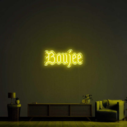 Boujee Vibrant Green Curvy Decorative Led Neon Sign For Living Room | Shineneon