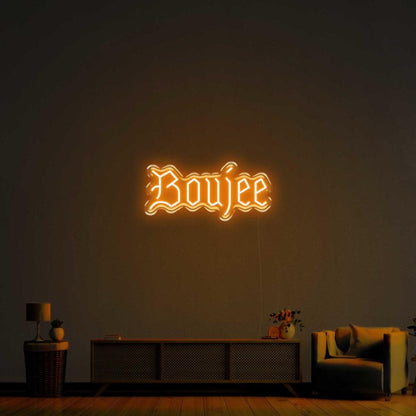 Boujee Vibrant Green Curvy Decorative Led Neon Sign For Living Room | Shineneon