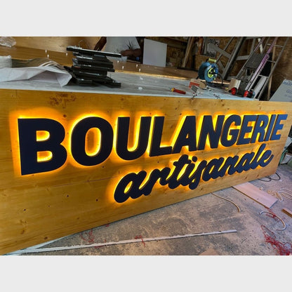 Boulangerie Antisanale 3D Backlit Channel Letters Led Light Sign - Shineneon