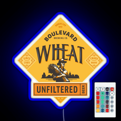 Boulevard Unfiltered Wheat Beer Rgb Led Neon Sign Pop Wall Art