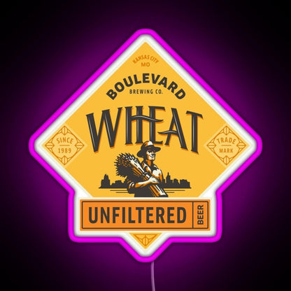 Boulevard Unfiltered Wheat Beer Rgb Led Neon Sign Pop Wall Art - Shineneon