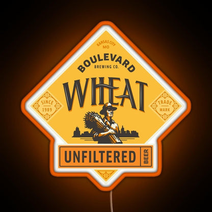 Boulevard Unfiltered Wheat Beer Rgb Led Neon Sign Pop Wall Art - Shineneon