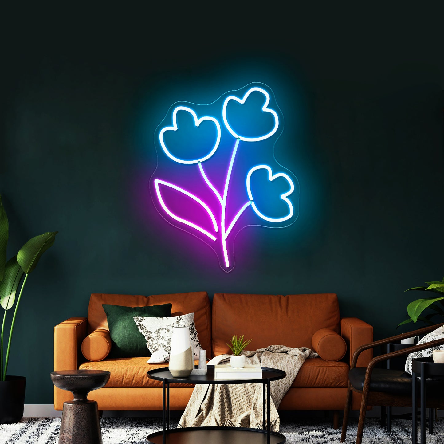 Bouquet Flower Neon Signs For Wall Art