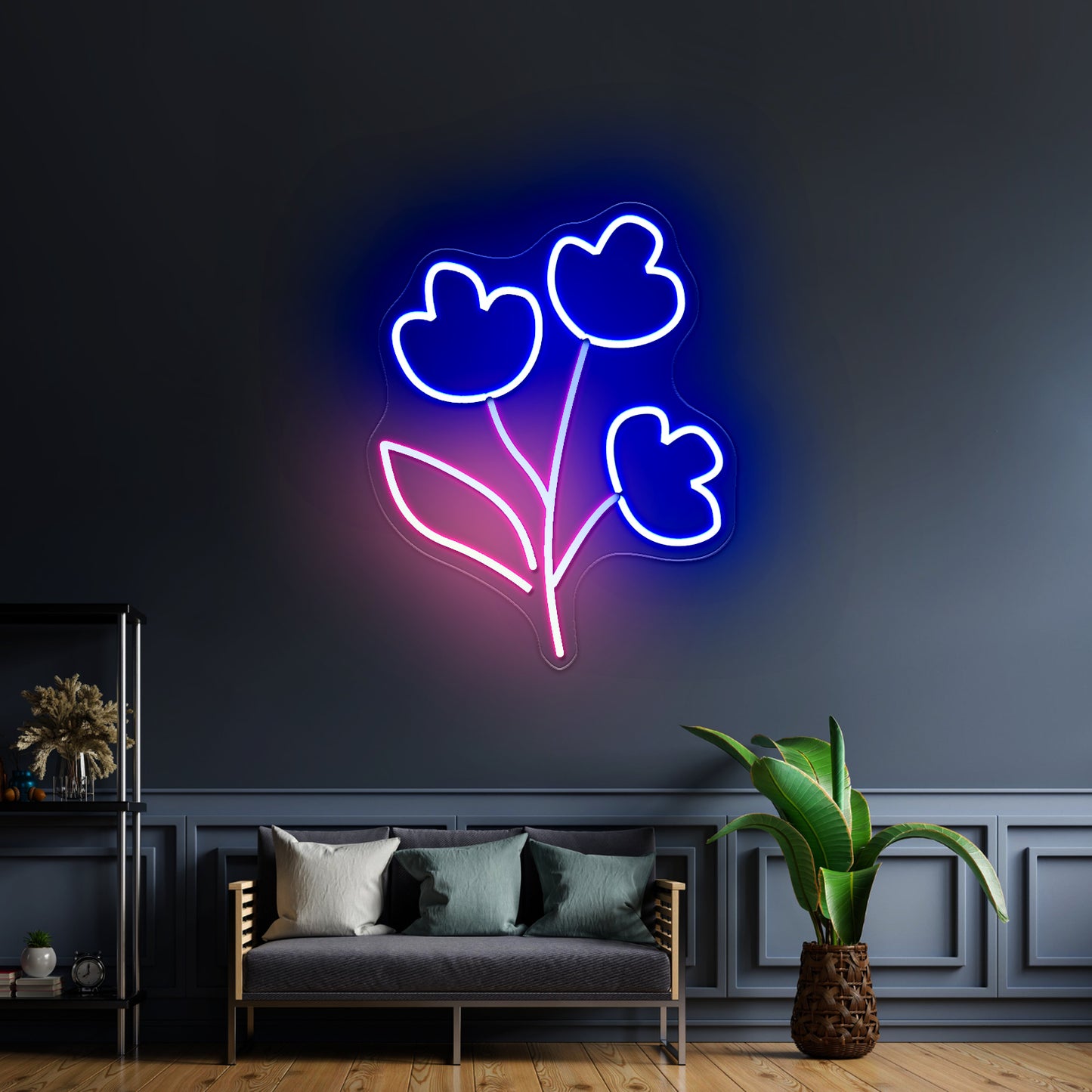 Bouquet Flower Neon Signs For Wall Art