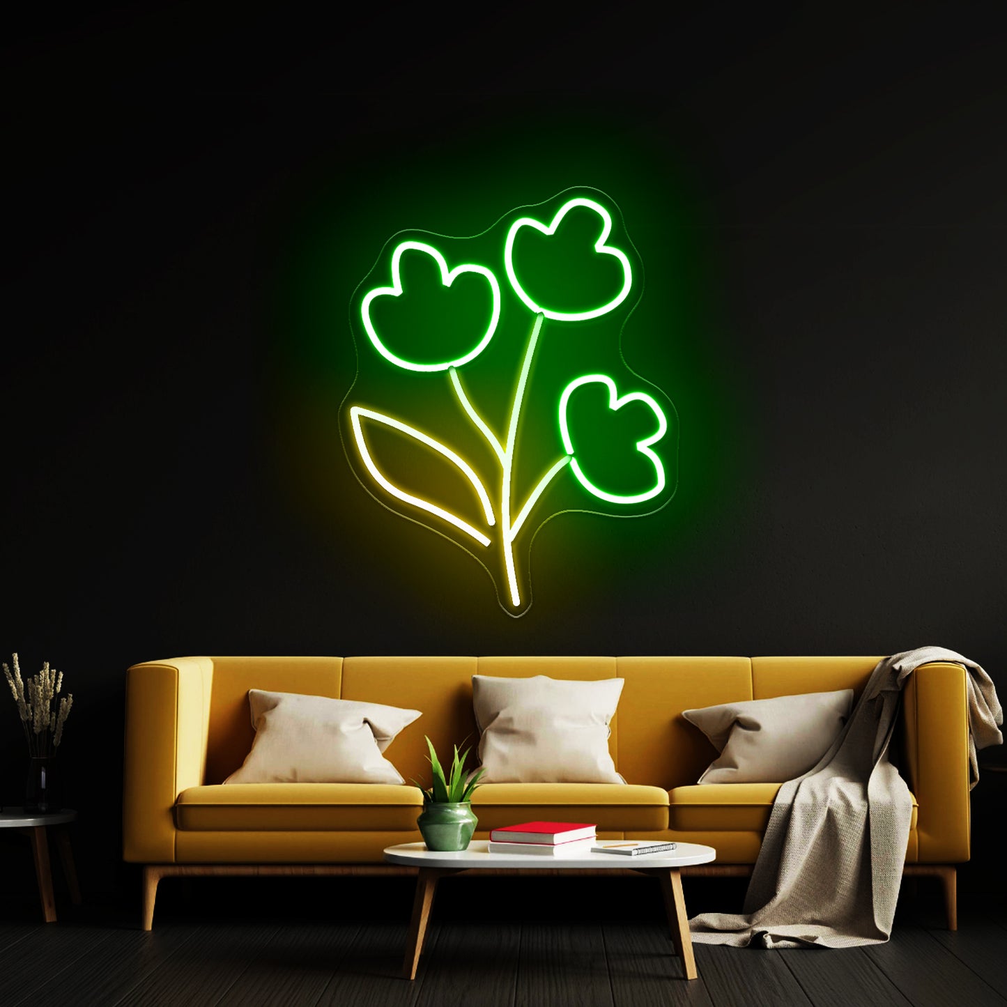 Bouquet Flower Neon Signs For Wall Art