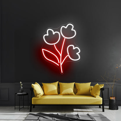 Bouquet Flower Neon Signs For Wall Art