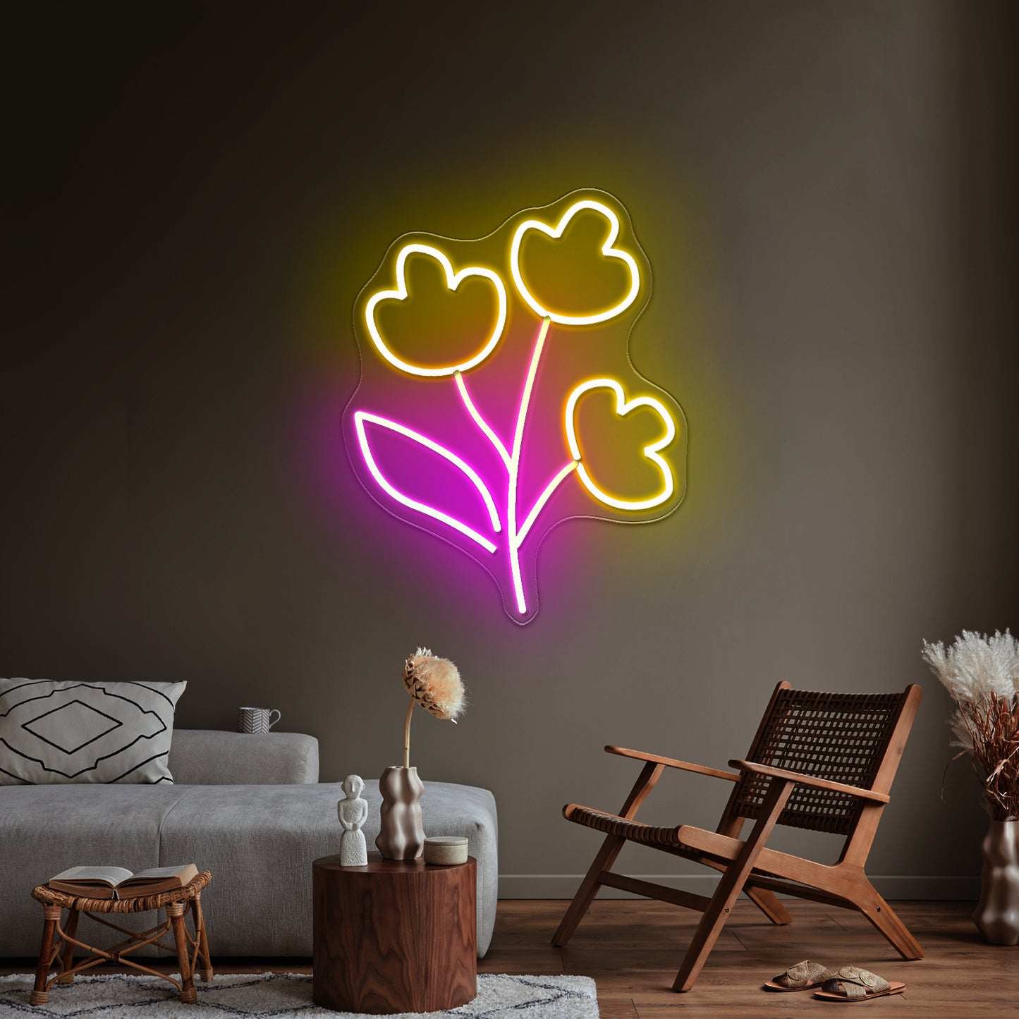 Bouquet Flower Neon Signs For Wall Art