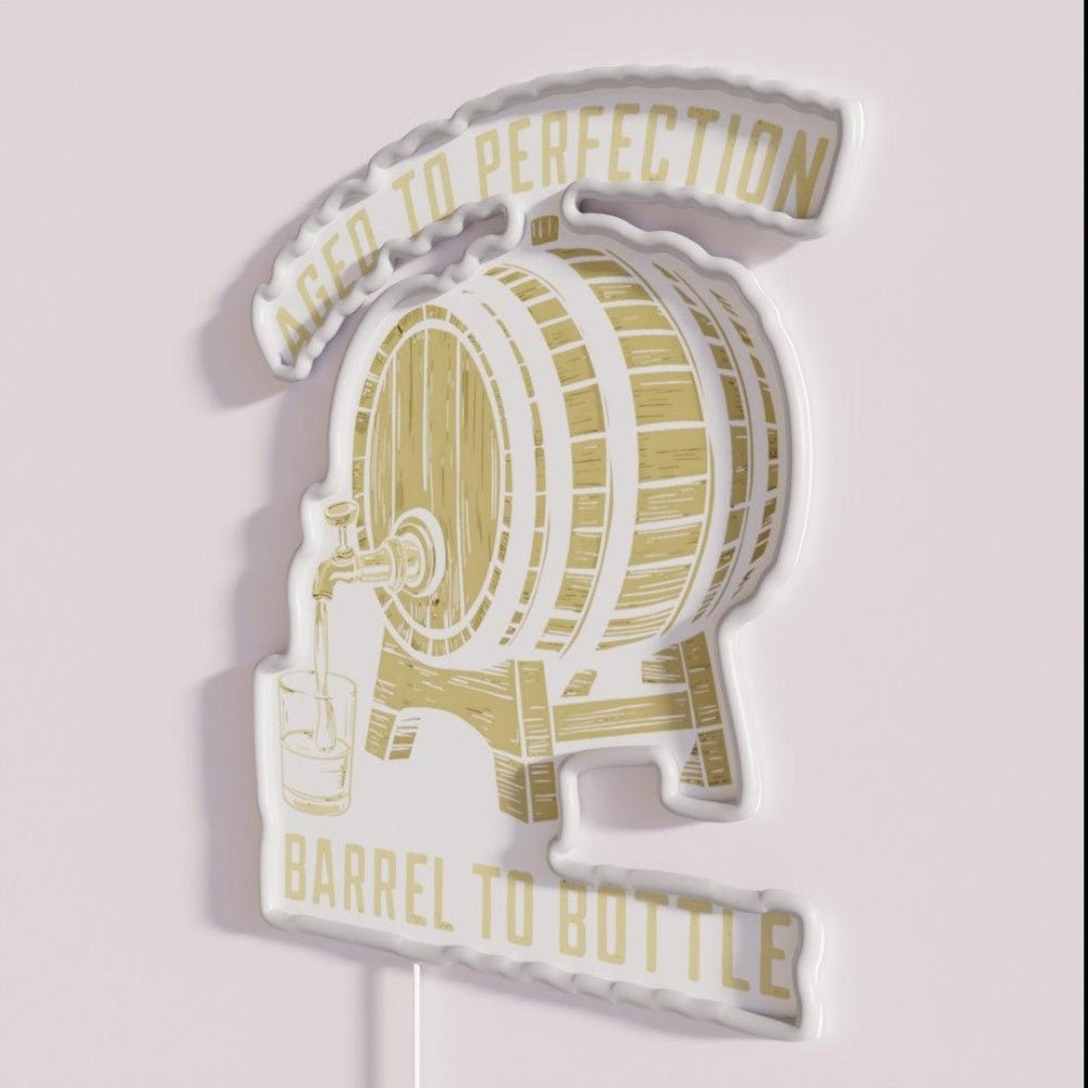 Bourbon Aged To Perfection Rgb Led Neon Sign - Shineneon