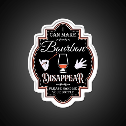Bourbon Disappear Black Whiskey Drink Bar Led Neon Sign Rgb Color - Shineneon