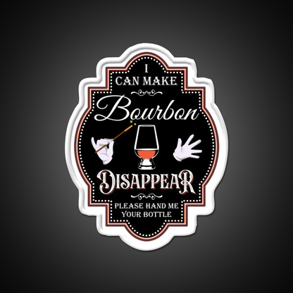 Bourbon Disappear Black Whiskey Drink Bar Led Neon Sign Rgb Color