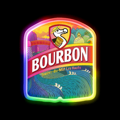 Bourbon Dodo Beer Bar Decor Led Neon Sign Rgb Color - LED neon sign close-up detail