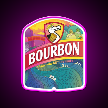 Bourbon Dodo Beer Bar Decor Led Neon Sign Rgb Color - Neon sign mounted on wall in room