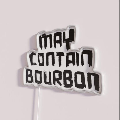 Bourbon Drinker May Contain Bourbon Rgb Led Neon Sign - Shineneon