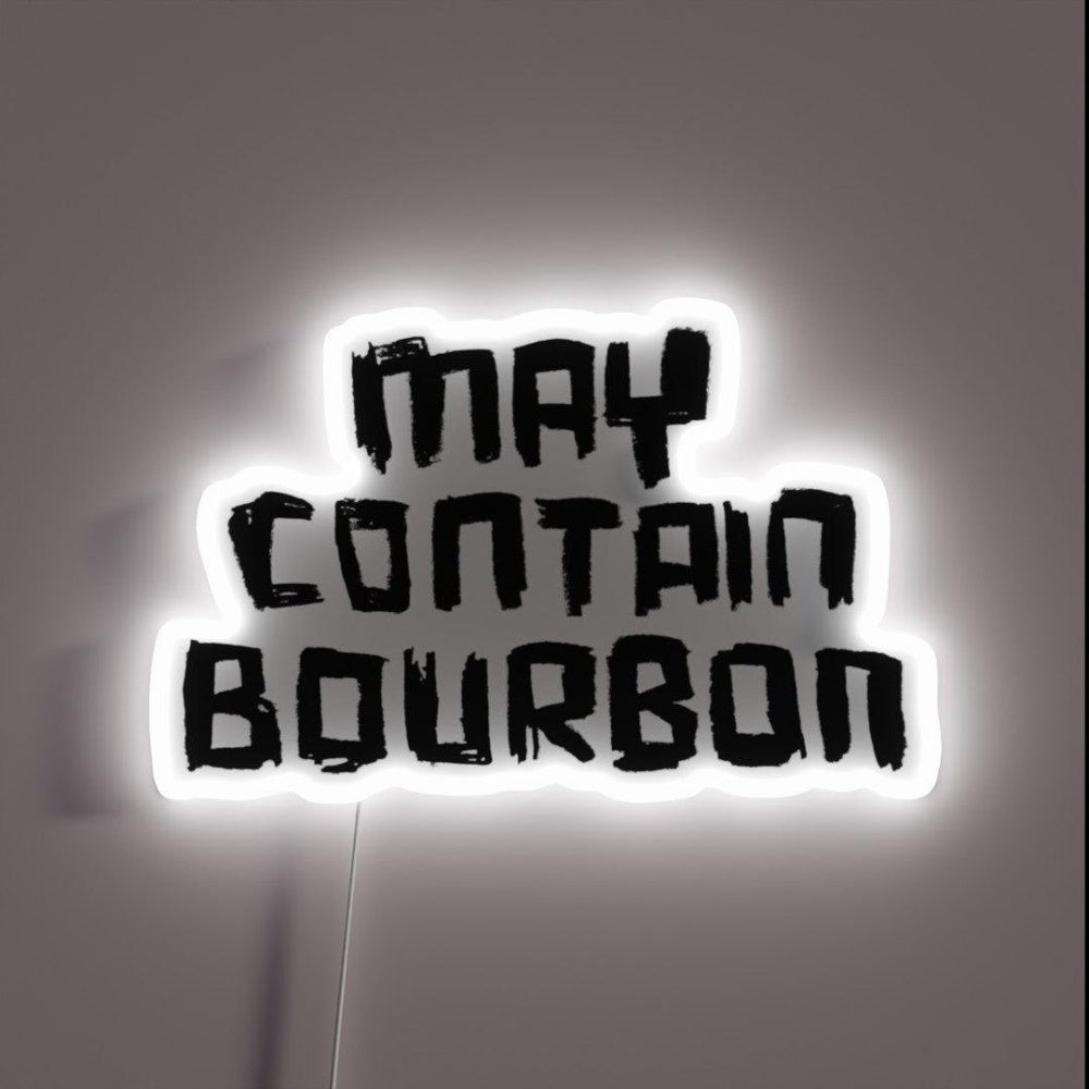 Bourbon Drinker May Contain Bourbon Rgb Led Neon Sign - Shineneon