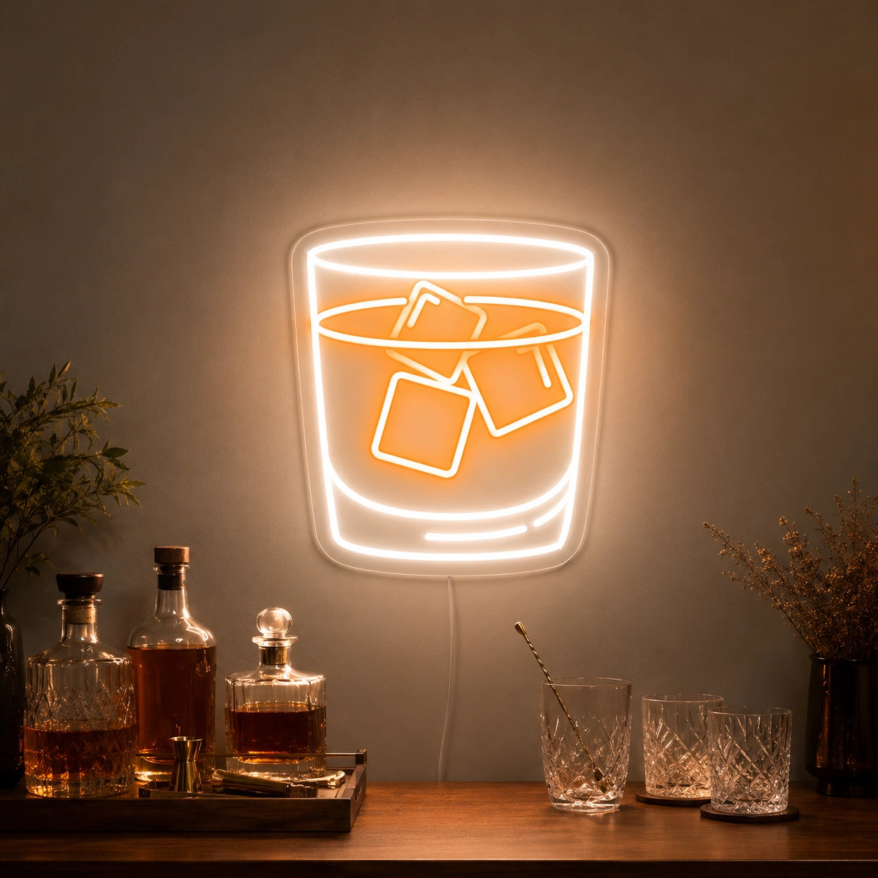 Bourbon Glass Neon Sign LED Neon Sign high-converting product image