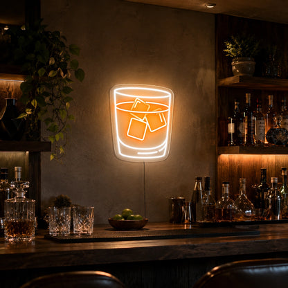 Bourbon Glass Neon Sign LED Neon Sign real lifestyle scene