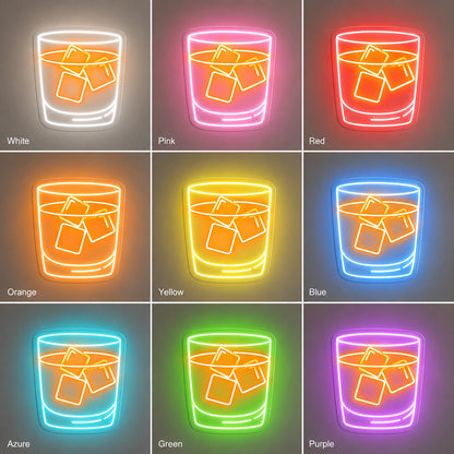 Bourbon Glass Neon Sign LED Neon Sign color grid