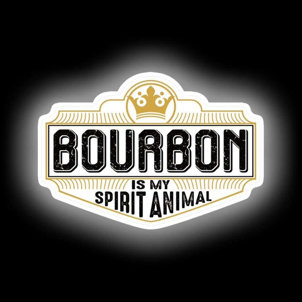 Bourbon Is My Spirit Animal Neon Sign