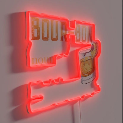 Bourbon Magic Brown Water Definition Rgb Led Neon Sign - Shineneon