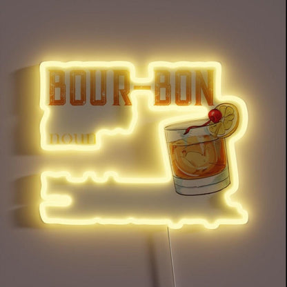 Bourbon Magic Brown Water Definition Rgb Led Neon Sign - Shineneon