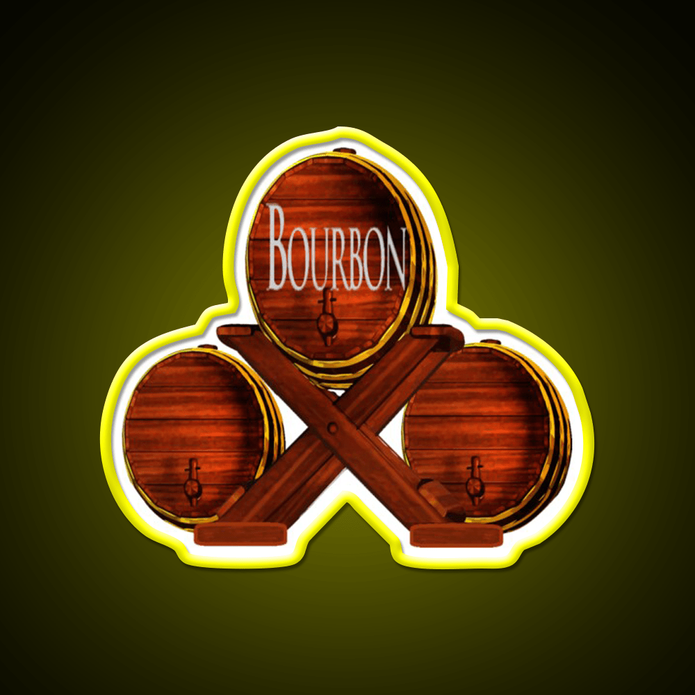 Bourbon Stacke Whiskey Drink Bar Led Neon Sign Rgb Color - Shineneon