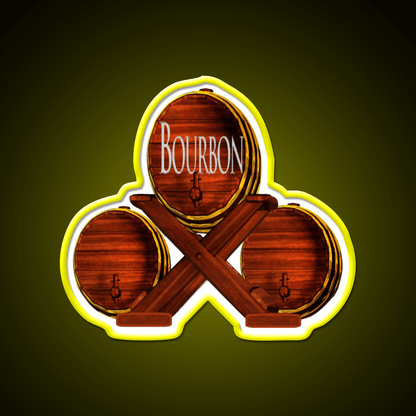 Bourbon Stacke Whiskey Drink Bar Led Neon Sign Rgb Color - Shineneon