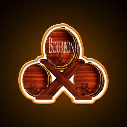 Bourbon Stacke Whiskey Drink Bar Led Neon Sign Rgb Color - Shineneon