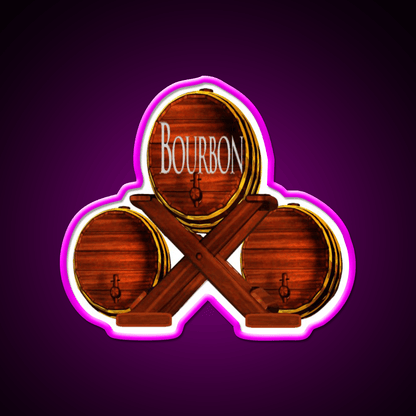 Bourbon Stacke Whiskey Drink Bar Led Neon Sign Rgb Color - Shineneon