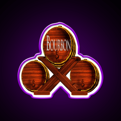 Bourbon Stacke Whiskey Drink Bar Led Neon Sign Rgb Color - Shineneon