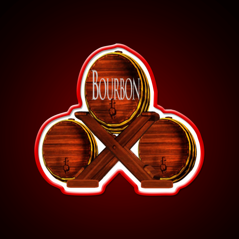 Bourbon Stacke Whiskey Drink Bar Led Neon Sign Rgb Color - Shineneon