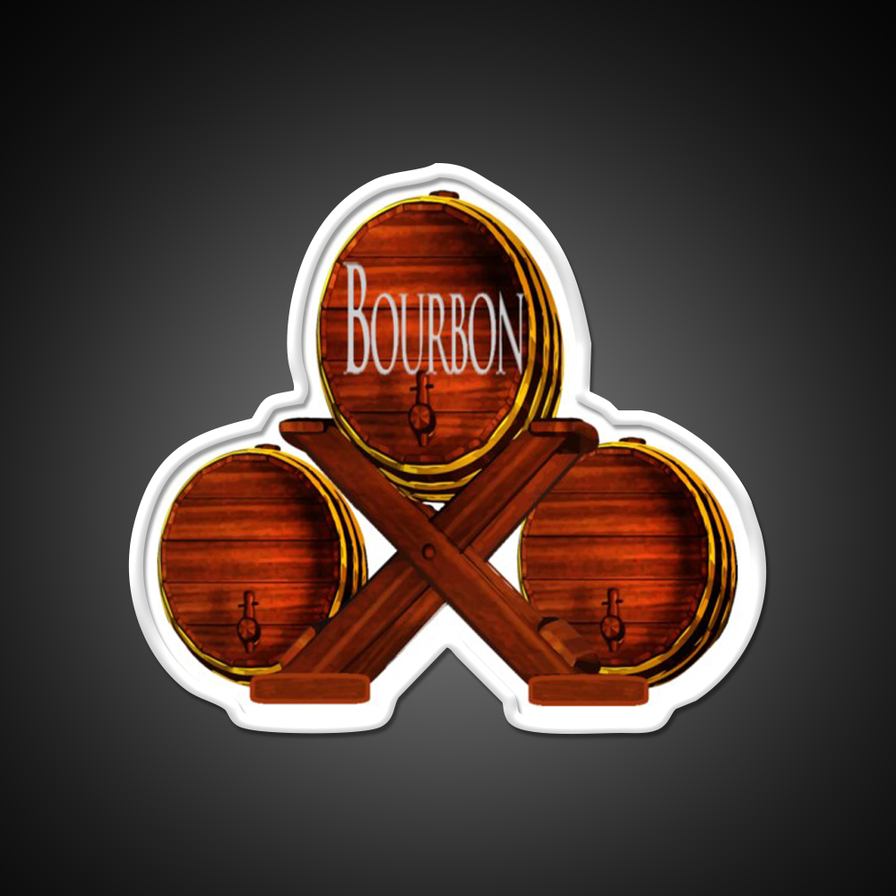 Bourbon Stacke Whiskey Drink Bar Led Neon Sign Rgb Color