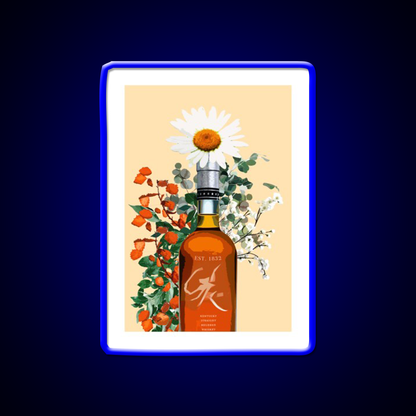 Bourbon Whiskey Artwork Whiskey Drink Bar Led Neon Sign Rgb Color