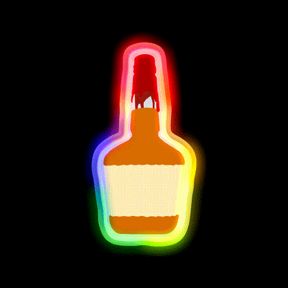 Bourbon Whiskey Drink Bar Led Neon Sign Rgb Color - LED neon sign close-up detail
